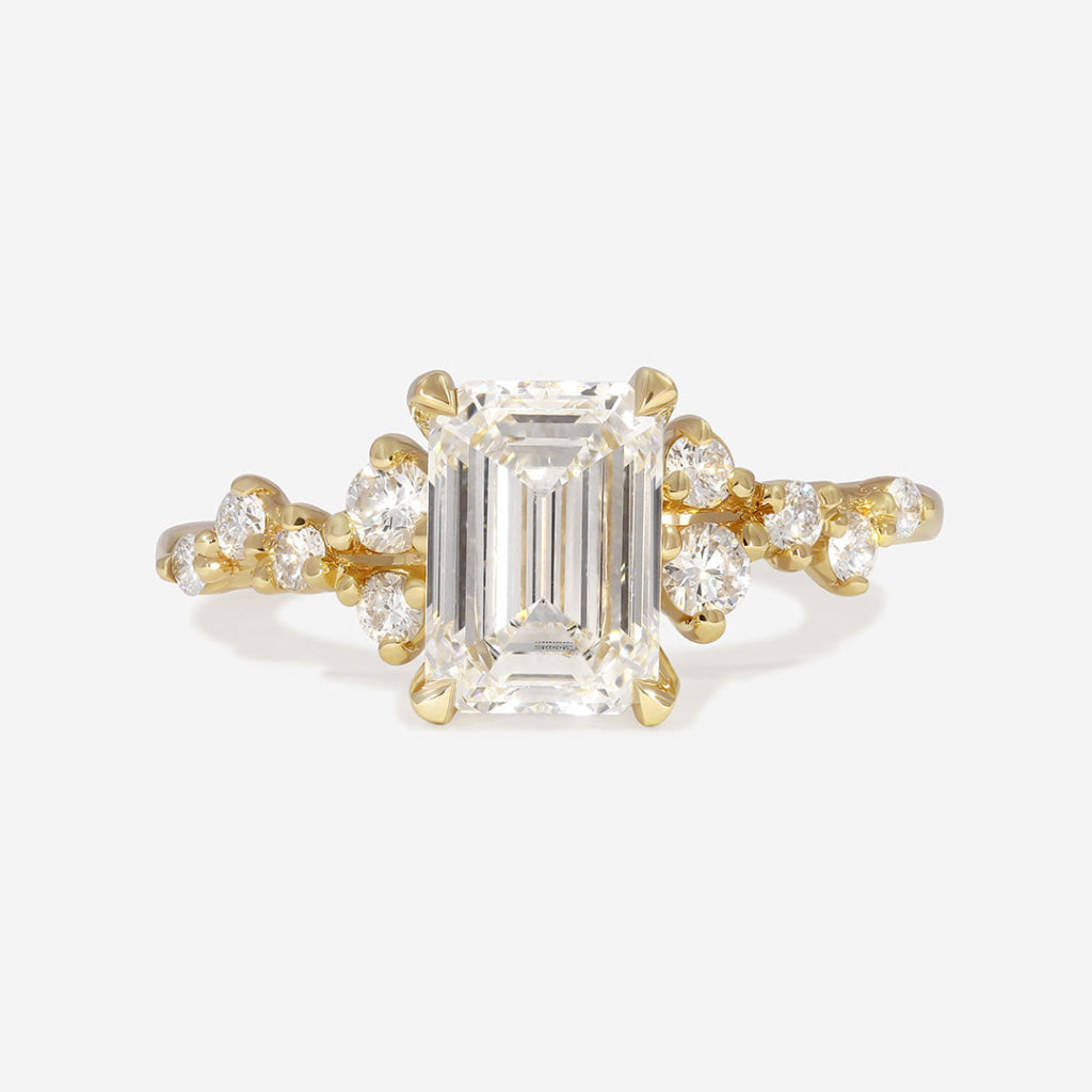 Emerald cut engagement ring